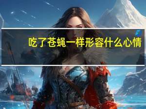 吃了苍蝇一样形容什么心情