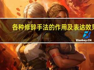 各种修辞手法的作用及表达效果