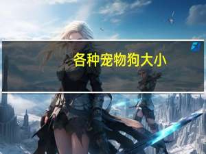 各种宠物狗大小