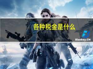 各种税金是什么