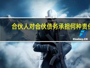 合伙人对合伙债务承担何种责任
