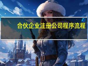 合伙企业注册公司程序流程