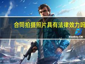 合同拍摄照片具有法律效力吗