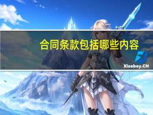 合同条款包括哪些内容