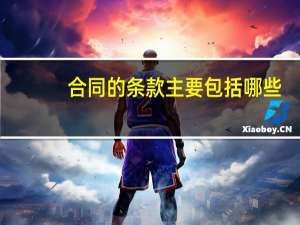 合同的条款主要包括哪些