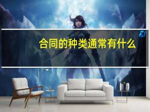 合同的种类通常有什么