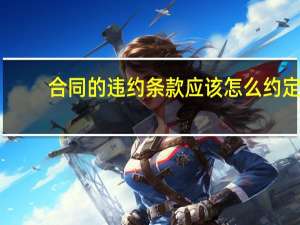 合同的违约条款应该怎么约定