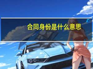 合同身份是什么意思
