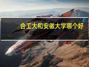 合工大和安徽大学哪个好