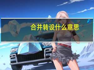 合并转设什么意思