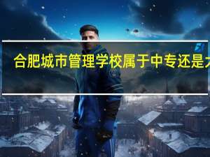 合肥城市管理学校属于中专还是大专