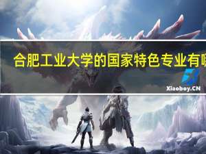 合肥工业大学的国家特色专业有哪些