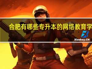 合肥有哪些专升本的网络教育学校