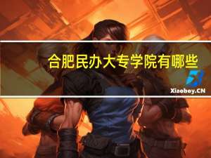 合肥民办大专学院有哪些