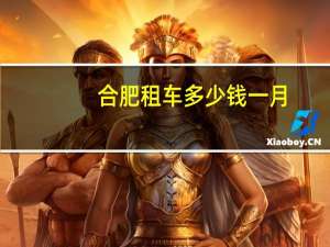 合肥租车多少钱一月