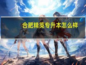 合肥精英专升本怎么样
