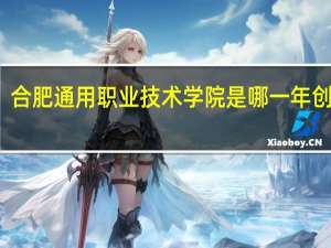 合肥通用职业技术学院是哪一年创办的