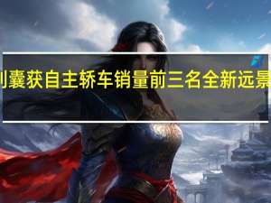 吉利囊获自主轿车销量前三名 全新远景稳销万辆