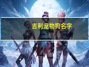 吉利宠物狗名字