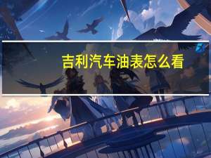 吉利汽车油表怎么看
