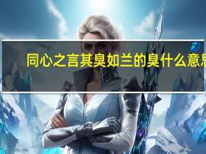 同心之言其臭如兰的臭什么意思