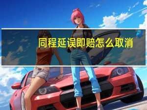 同程延误即赔怎么取消