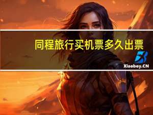 同程旅行买机票多久出票