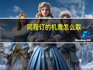 同程订的机票怎么取