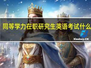 同等学力在职研究生英语考试什么水平
