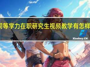 同等学力在职研究生视频教学有怎样的特点