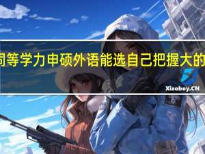 同等学力申硕外语能选自己把握大的语种吗