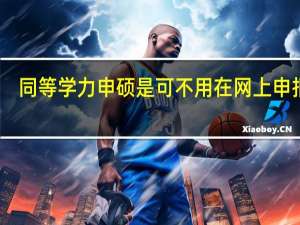 同等学力申硕是可不用在网上申报吗