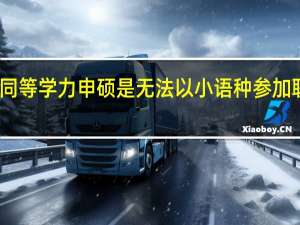 同等学力申硕是无法以小语种参加联考吗