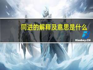 同进的解释及意思是什么