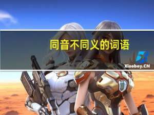 同音不同义的词语