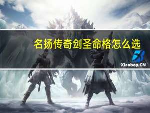 名扬传奇剑圣命格怎么选