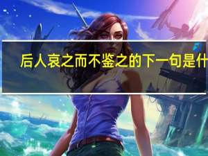 后人哀之而不鉴之的下一句是什么