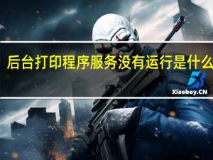 后台打印程序服务没有运行是什么意思？