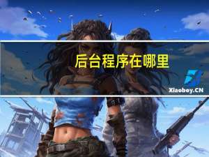 后台程序在哪里（后台程序）