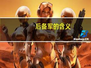 后备军的含义