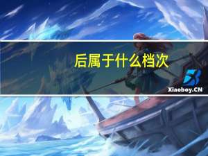 后属于什么档次