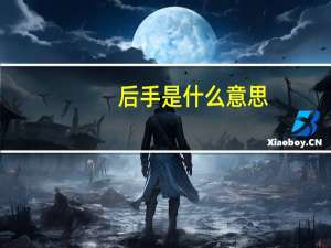 后手是什么意思