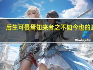 后生可畏焉知来者之不如今也的意思（后生可畏焉知来者之不如今）