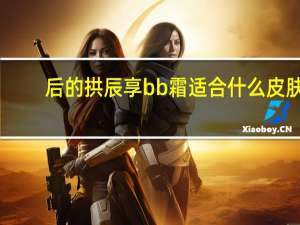 后的拱辰享bb霜适合什么皮肤