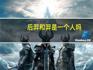 后羿和羿是一个人吗