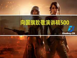 向国旗致敬演讲稿500（向国旗敬礼演讲稿高中）