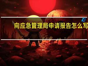 向应急管理局申请报告怎么写