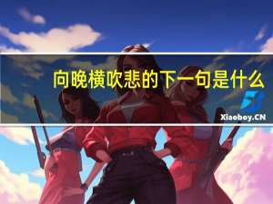 向晚横吹悲的下一句是什么