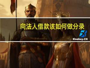 向法人借款该如何做分录