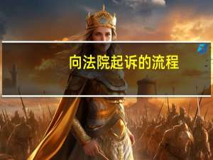 向法院起诉的流程